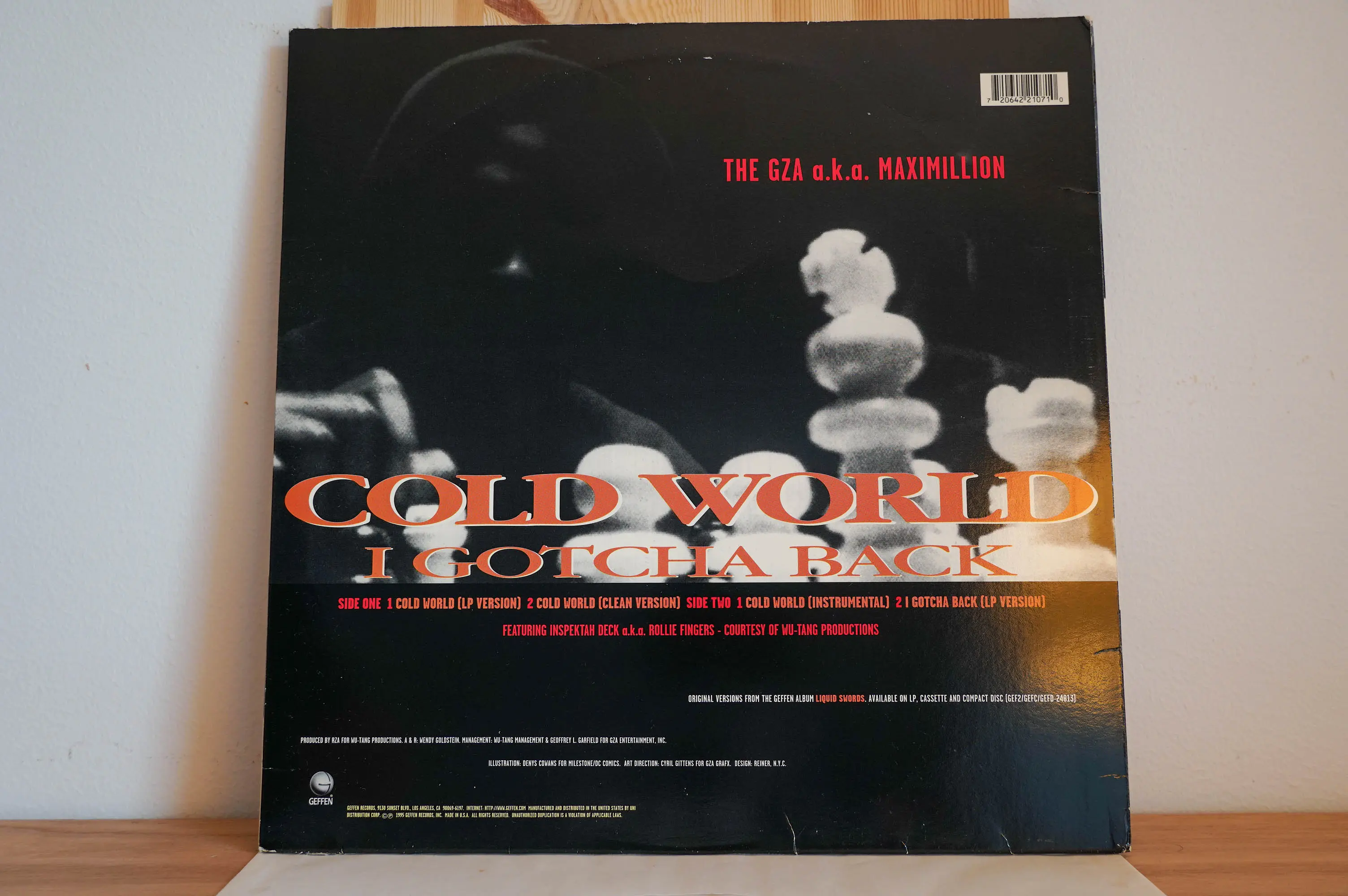 The Genius / GZA Featuring Inspectah Deck A.K.A. Rollie Fingers - Cold World - Image 2