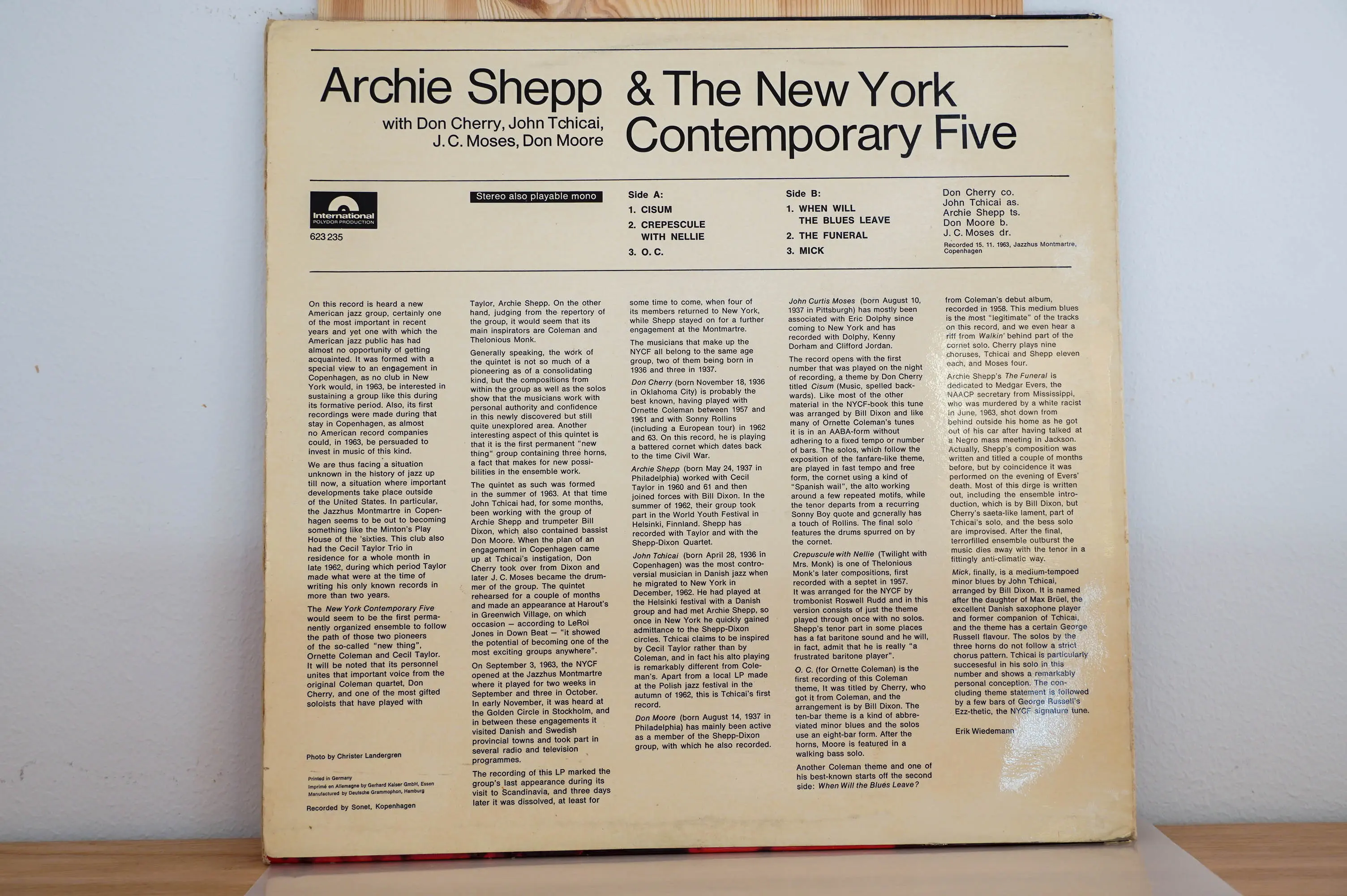 Archie Shepp & The New York Contemporary Five - Archie Shepp & The New York Contemporary Five - Image 4