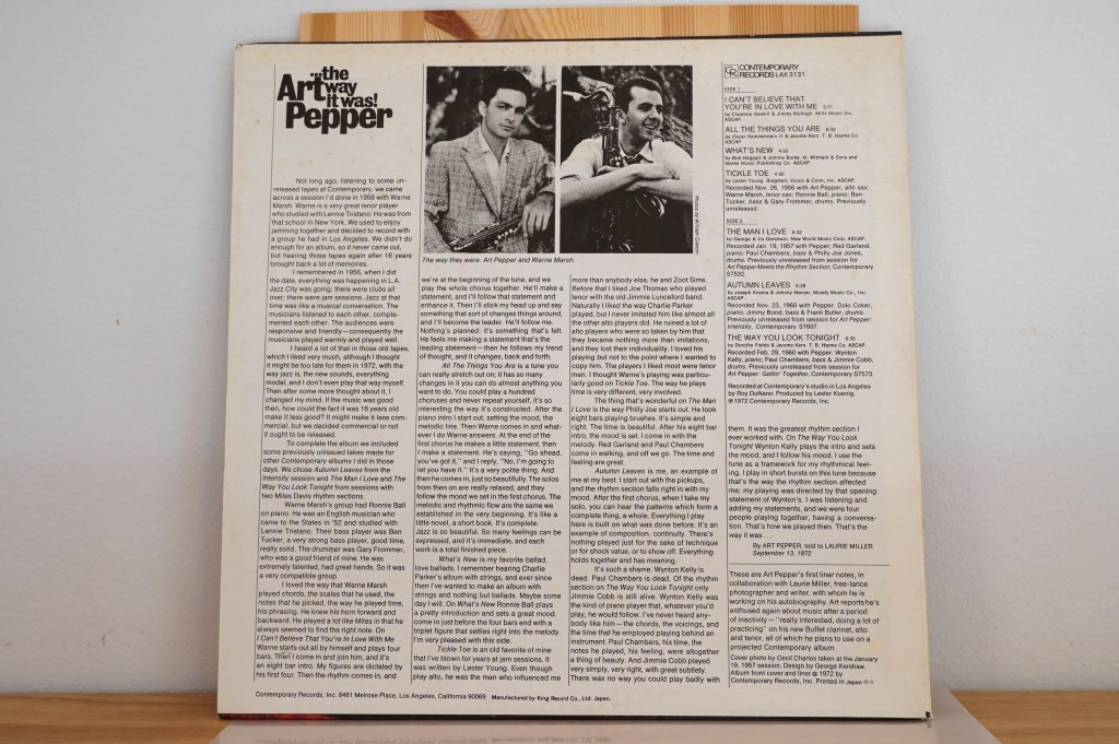 Art Pepper - ...The Way It Was!