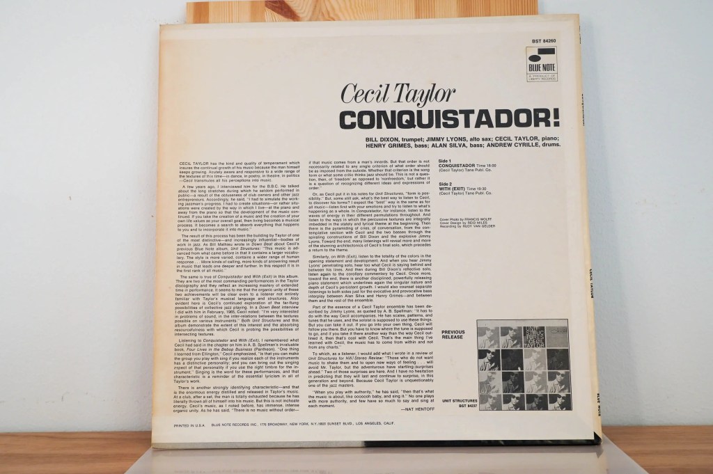 Cecil Taylor - Conquistador!