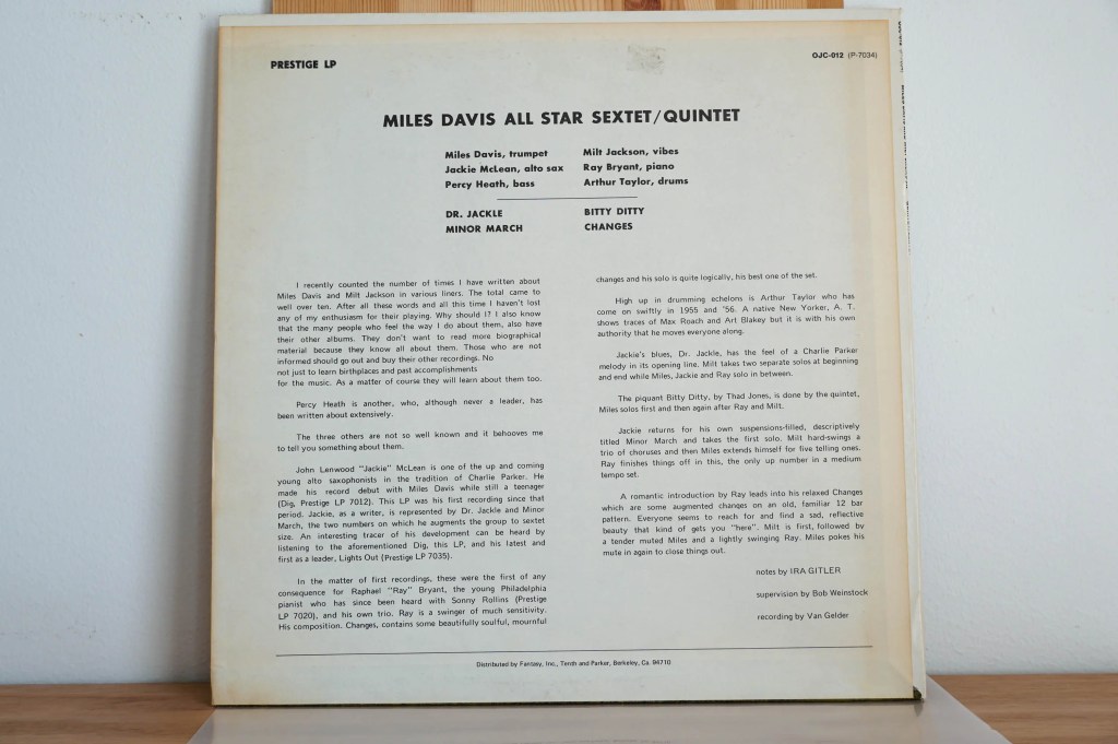 Miles Davis And Milt Jackson - Quintet / Sextet