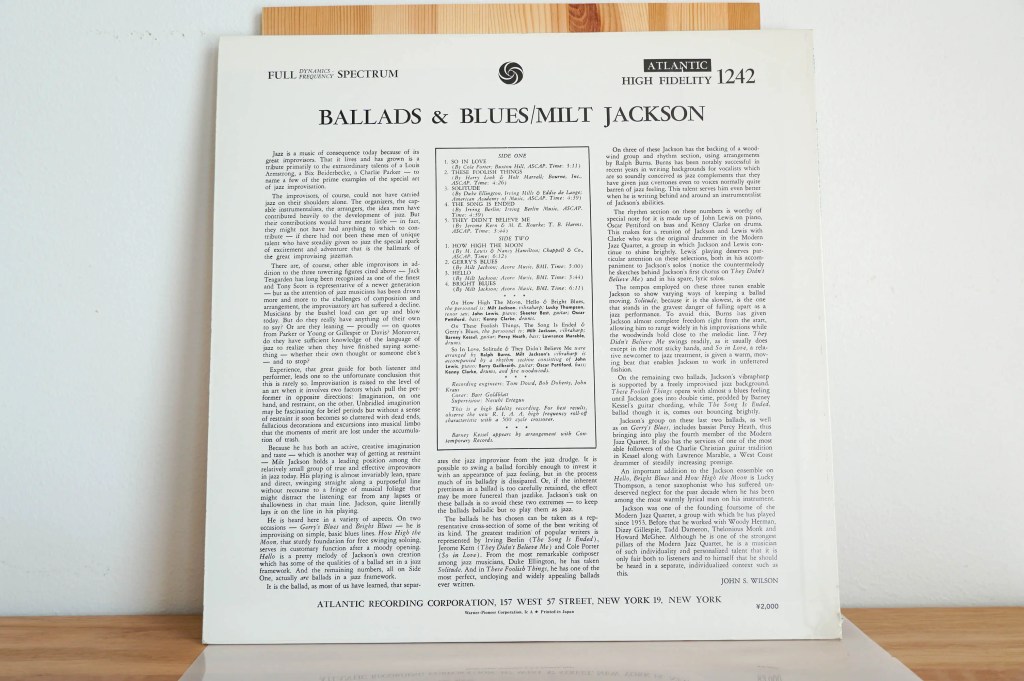 Milt Jackson - Ballads & Blues