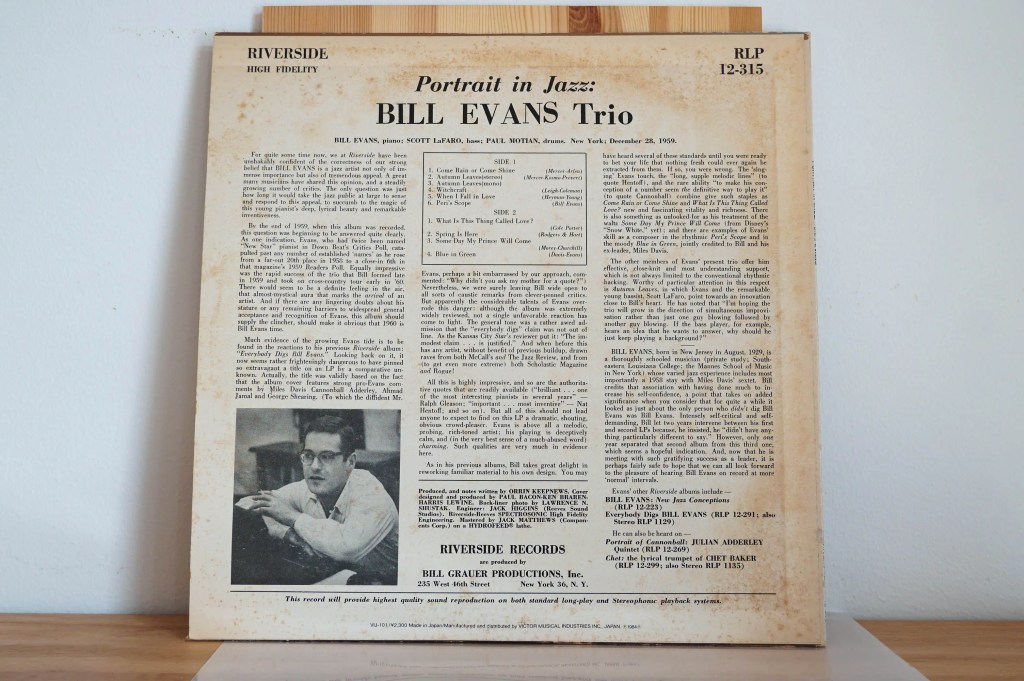 The Bill Evans Trio - Portrait In Jazz