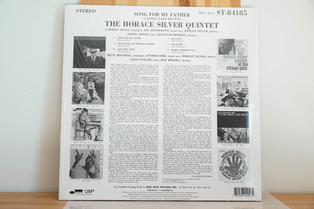 The Horace Silver Quintet - Song For My Father (Cantiga Para Meu Pai)