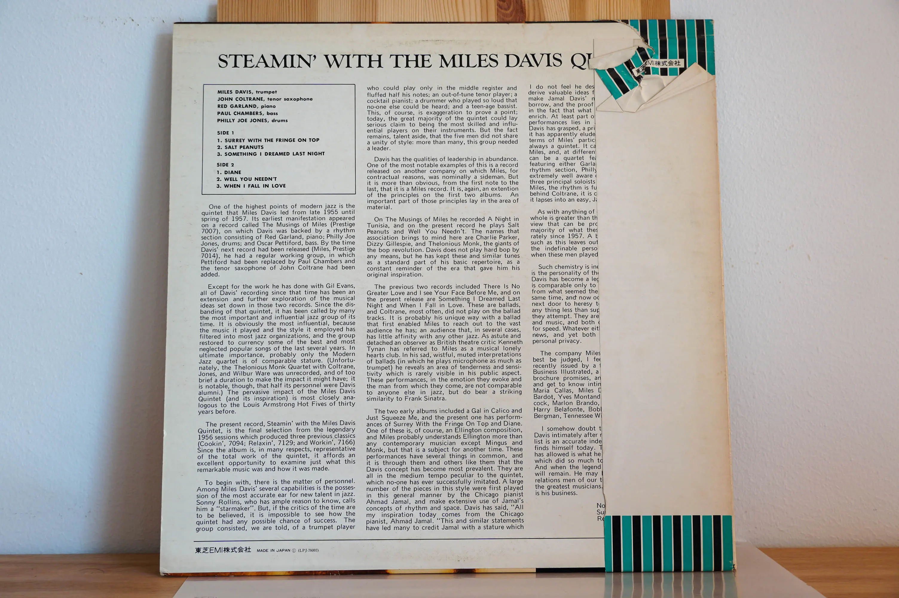 The Miles Davis Quintet / Miles Davis - Steamin' With The Miles Davis Quintet = スティーミン - Image 4
